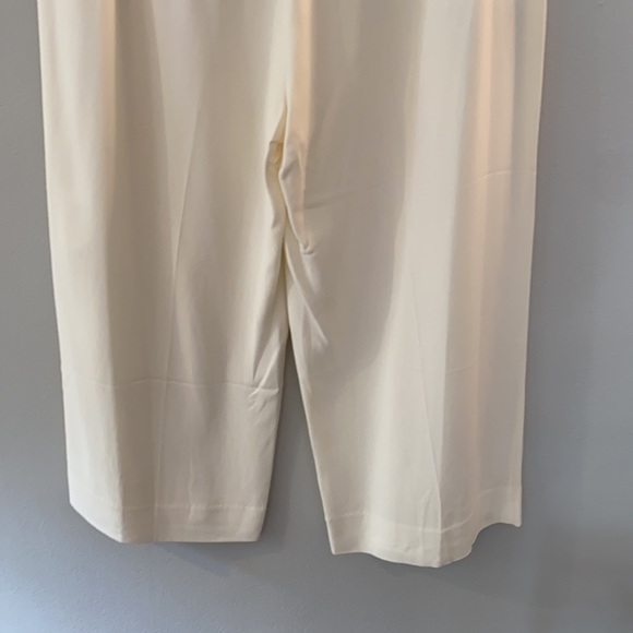 NWT A.L.C. Off White Viscose Wide Leg Cropped Pants Trousers Women's 8 - Picture 13 of 16